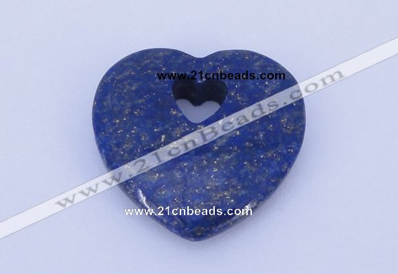 NGP723 26*26mm heart natural lapis lazuli gemstone pendant