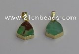 NGP7240 15*20mm australia chrysoprase pendants wholesale