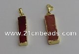 NGP7242 15*28mm rectangle mookaite gemstone pendants wholesale