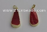 NGP7245 10*40mm flat teardrop mookaite gemstone pendants