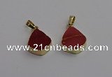 NGP7246 15*20mm flat teardrop mookaite gemstone pendants