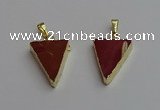 NGP7250 18*25mm triangle mookaite gemstone pendants