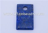 NGP726 21*31mm rectangle natural lapis lazuli gemstone pendant