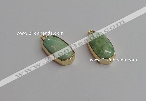 NGP7266 13*25mm faceted freeform amazonite pendants wholesale