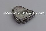 NGP7282 25*35mm - 35*40mm freeform plated druzy agate pendants