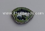 NGP7286 25*35mm - 35*40mm freeform plated druzy agate pendants