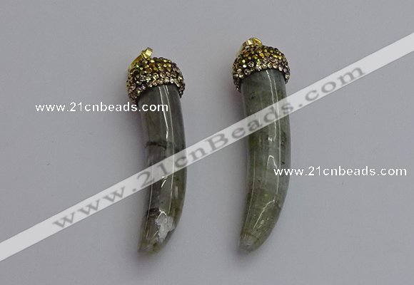 NGP7310 8*50mm - 10*55mm oxhorn labradorite pendants wholesale