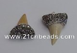 NGP7340 25*35mm - 30*38mm shark teeth pendants wholesale