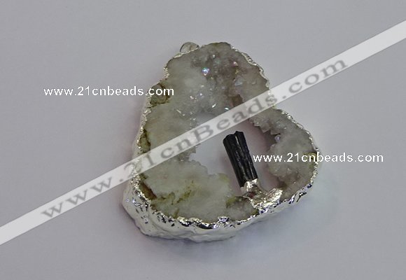 NGP7384 45*50mm - 50*55mm freeform druzy agate pendants