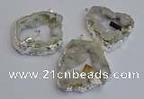 NGP7387 45*50mm - 50*55mm freeform druzy agate pendants