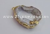 NGP7388 45*50mm - 50*55mm freeform druzy agate pendants