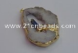 NGP7392 45*50mm - 50*55mm freeform druzy agate pendants