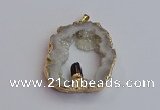 NGP7394 45*50mm - 50*55mm freeform druzy agate pendants