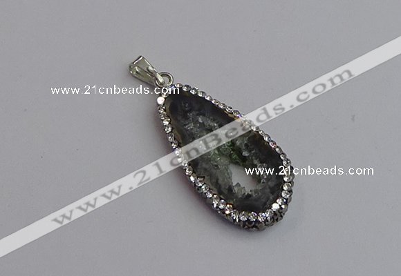 NGP7432 20*25mm - 20*35mm freeform druzy agate pendants