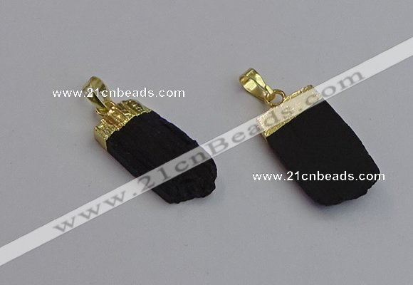 NGP7437 12*30mm - 15*35mm freeform black obsidian pendants