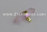 NGP7442 12*45mm sticks rose quartz pendants wholesale