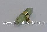 NGP7446 12*45mm sticks green rutilated quartz pendants wholesale