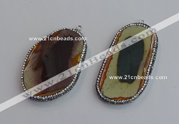 NGP7471 30*50mm - 35*55mm freeform imperial jasper beads