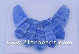 NGP75 Fashion blue lace agate gemstone pendants set jewelry wholesale