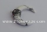 NGP7526 35*38mm horn white howlite pendants wholesale