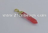 NGP7540 8*40mm sticks cherry quartz pendants wholesale