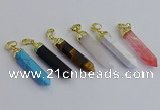 NGP7550 8*40mm sticks mixed gemstone pendants wholesale