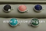 NGP7565 12mm coin mixed gemstone pendants wholesale