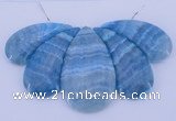 NGP78 Fashion blue lace agate gemstone pendants set jewelry wholesale