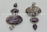 NGP8005 50*82mm - 52*86mm dogtooth amethyst pendant set jewelry