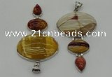 NGP8015 50*82mm - 52*86mm mookaite gemstone pendant set jewelry