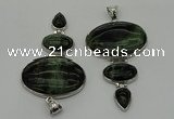 NGP8021 50*82mm - 52*86mm kambaba jasper pendant set jewelry