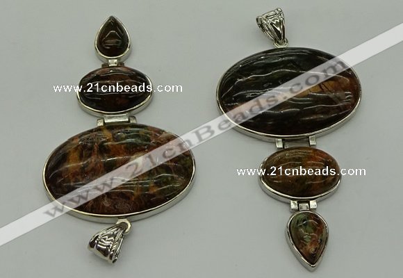 NGP8036 50*82mm - 52*86mm Africa stone pendant set jewelry