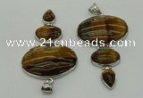 NGP8038 50*82mm - 52*86mm yellow tiger eye pendant set jewelry