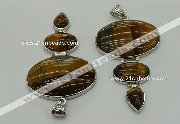 NGP8038 50*82mm - 52*86mm yellow tiger eye pendant set jewelry