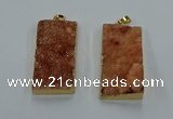 NGP8522 25*50mm - 27*53mm rectangle druzy agate pendants