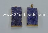 NGP8523 25*50mm - 27*53mm rectangle druzy agate pendants