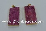 NGP8525 25*50mm - 27*53mm rectangle druzy agate pendants