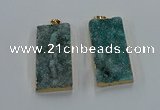 NGP8527 25*50mm - 27*53mm rectangle druzy agate pendants
