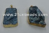 NGP8568 28*45mm - 35*50mm freeform druzy agate pendants wholesale