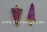 NGP8596 13*40mm - 20*35mm triangle druzy agate pendants wholesale