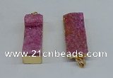 NGP8608 15*35mm - 16*40mm rectangle druzy agate pendants wholesale