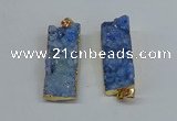 NGP8609 15*35mm - 16*40mm rectangle druzy agate pendants wholesale