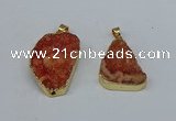 NGP8616 25*30mm - 28*40mm freeform druzy agate pendants wholesale