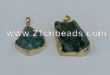 NGP8621 25*30mm - 28*40mm freeform druzy agate pendants wholesale