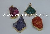 NGP8624 25*30mm - 28*40mm freeform druzy agate pendants wholesale