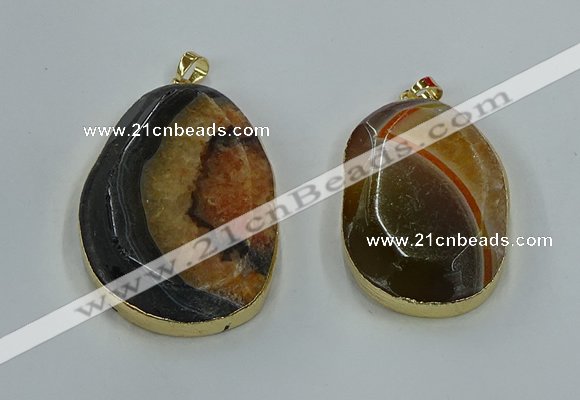 NGP8626 32*45mm - 46*48mm freeform druzy agate pendants wholesale