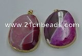 NGP8628 32*45mm - 46*48mm freeform druzy agate pendants wholesale