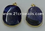 NGP8631 32*45mm - 46*48mm freeform druzy agate pendants wholesale