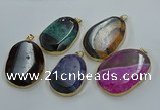 NGP8633 32*45mm - 46*48mm freeform druzy agate pendants wholesale