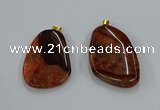 NGP8636 30*45mm - 35*50mm freeform druzy agate pendants wholesale